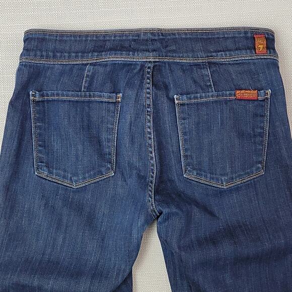 7 For All Mankind Erin Wide Leg Denim Trouser  29 - Picture 8 of 9